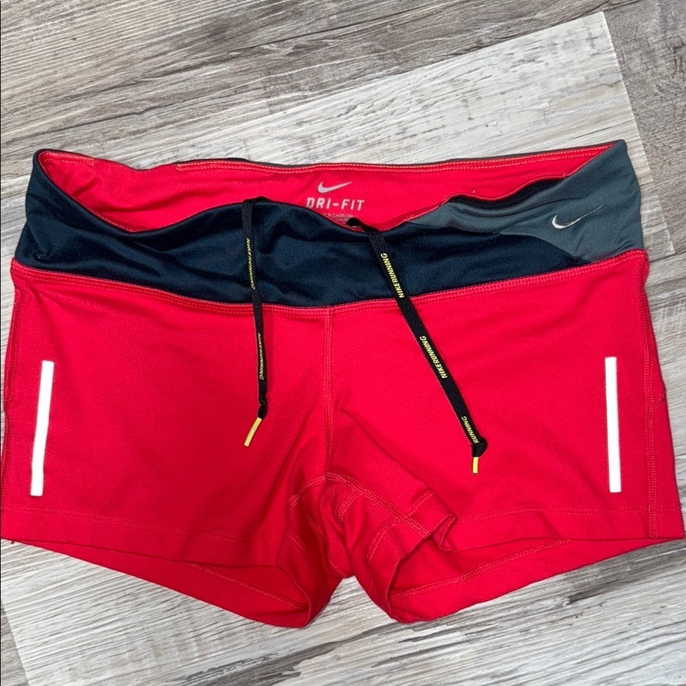 Nike Red and Black Dri-FIT Shorts